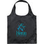 Bungalow Foldaway Shopper Tote with Corner Pouch - Black - Front