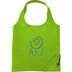 Bungalow Foldaway Shopper Tote with Corner Pouch - Lime Green - Front