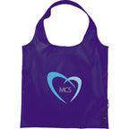 Bungalow Foldaway Shopper Tote with Corner Pouch - Purple - Front