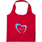Bungalow Foldaway Shopper Tote with Corner Pouch - RED - Front