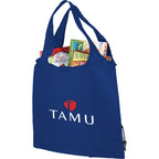 Bungalow Foldaway Shopper Tote with Corner Pouch - Royal Blue - Front