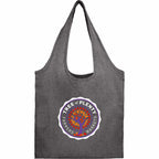 Bungalow Recycled Cotton Shopper Tote, 5 oz Embroidery - Black - Front