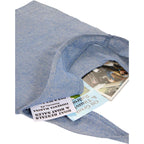 Bungalow Recycled Cotton Shopper Tote, 5 oz Embroidery - Blue - Propped