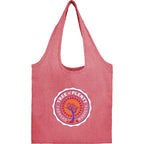 Bungalow Recycled Cotton Shopper Tote, 5 oz Embroidery - Red - Front