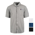 Burnside Button-Up in Perforated Stretch Woven - Black