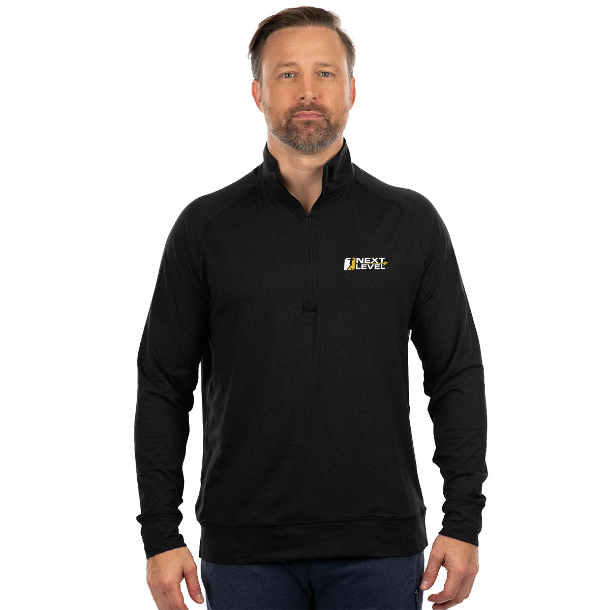 Burnside Dawn to Dusk Quarter Zip Jacket - Heather Black - Colorbrite