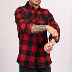 Burnside Legendary Two Pocket Plaid Flannel for Men - Red/Black