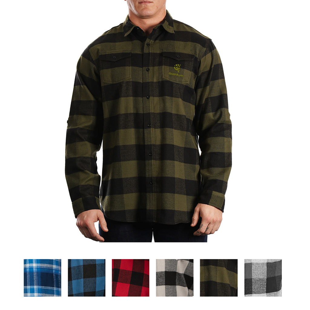 Burnside Legendary Two Pocket Plaid Flannel for Men - Red/Black