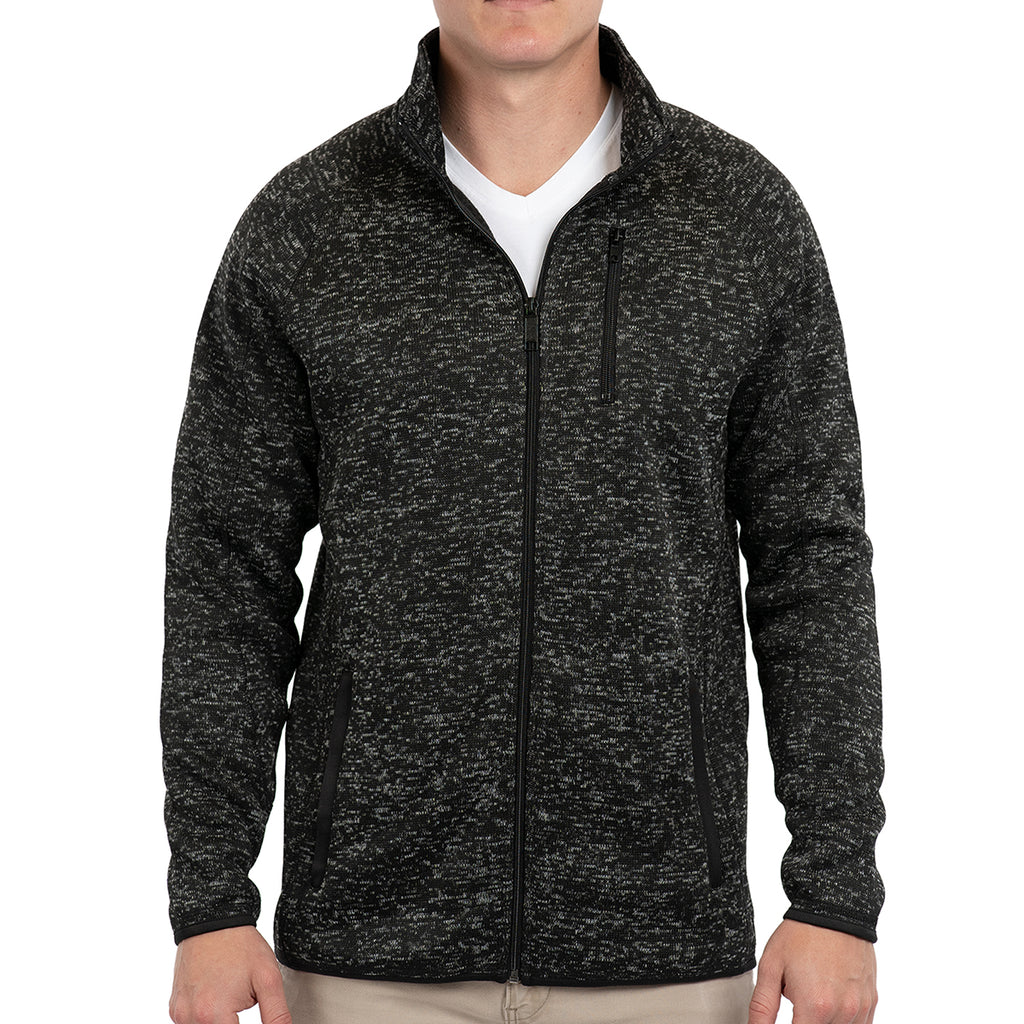 Burnside Sweater Knit Jacket for Men Transfer - Heather Black