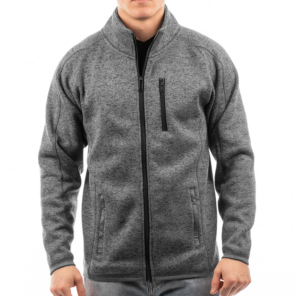 Burnside Sweater Knit Jacket for Men Transfer - Heather Charcoal