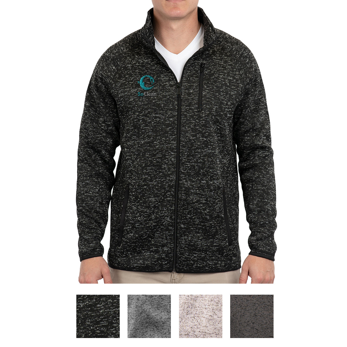 Burnside Sweater Knit Jacket for Men Transfer - Heather Navy