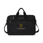 Business Travel Laptop Portfolio with Work Surface, 17 Inch Embroidery - Black - View 2