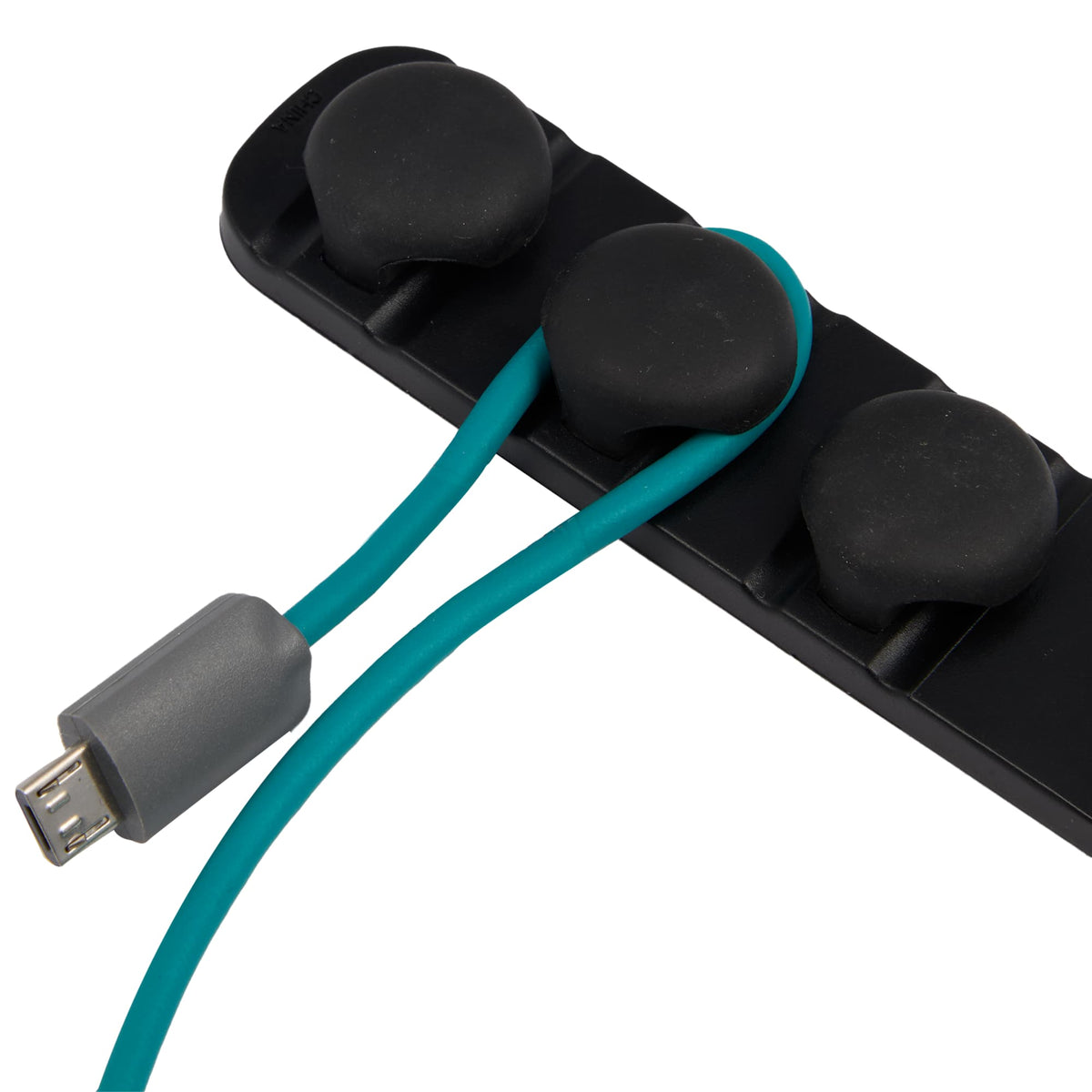 Cable Buddy Desk Cable Organizer for Six Cables - Black - Detail