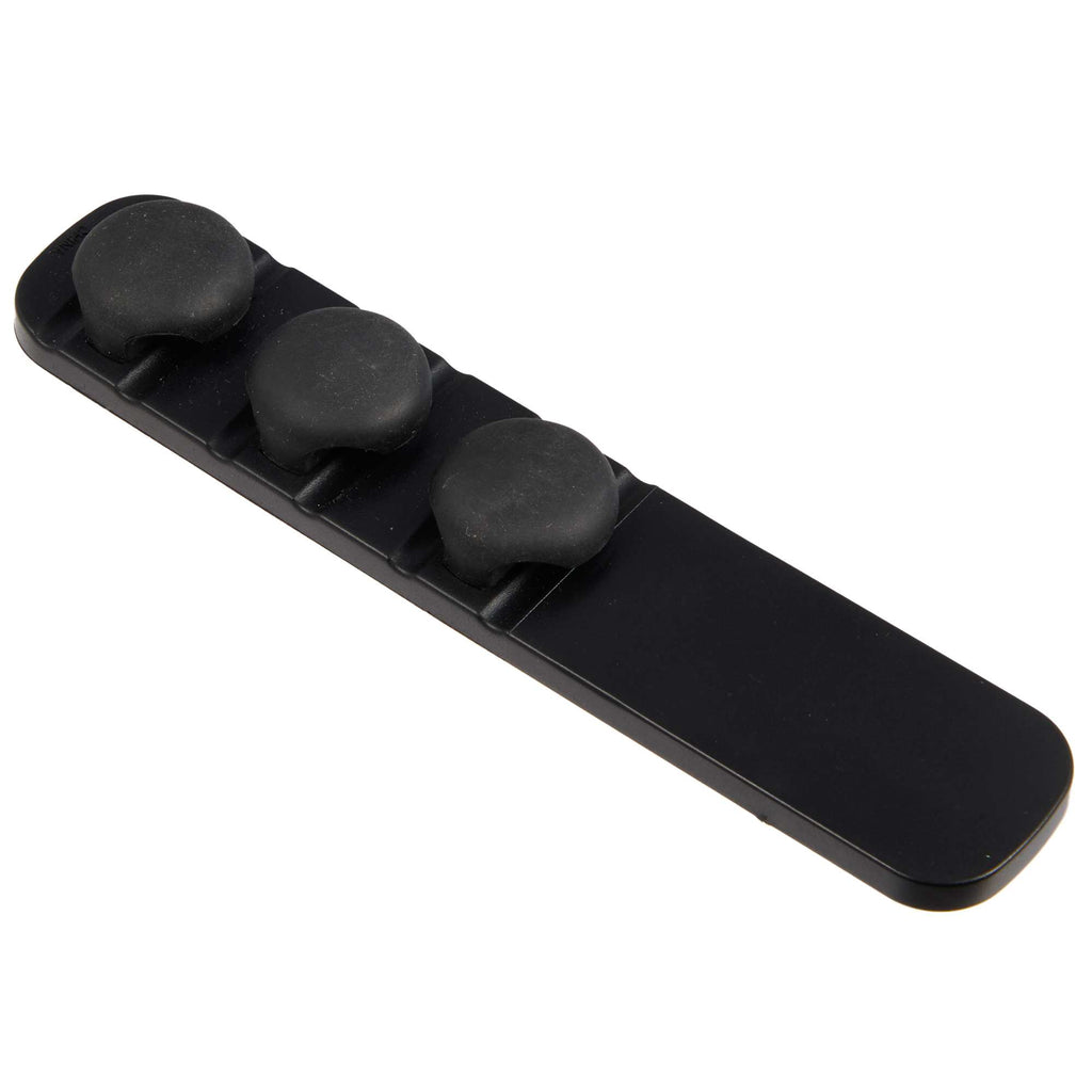 Cable Buddy Desk Cable Organizer for Six Cables - Black - Left Angle 2