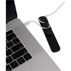 Cable Buddy Desk Cable Organizer for Six Cables - Black - Right Angle Propped 2