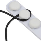 Cable Buddy Desk Cable Organizer for Six Cables - White - Detail