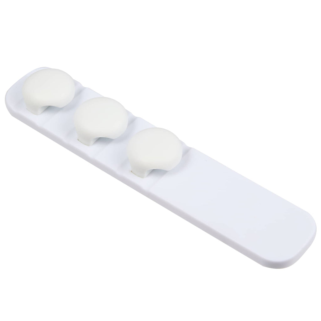 Cable Buddy Desk Cable Organizer for Six Cables - White - Left Angle 2