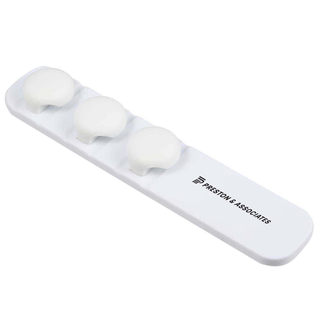 Cable Buddy Desk Cable Organizer for Six Cables - White - Left Angle