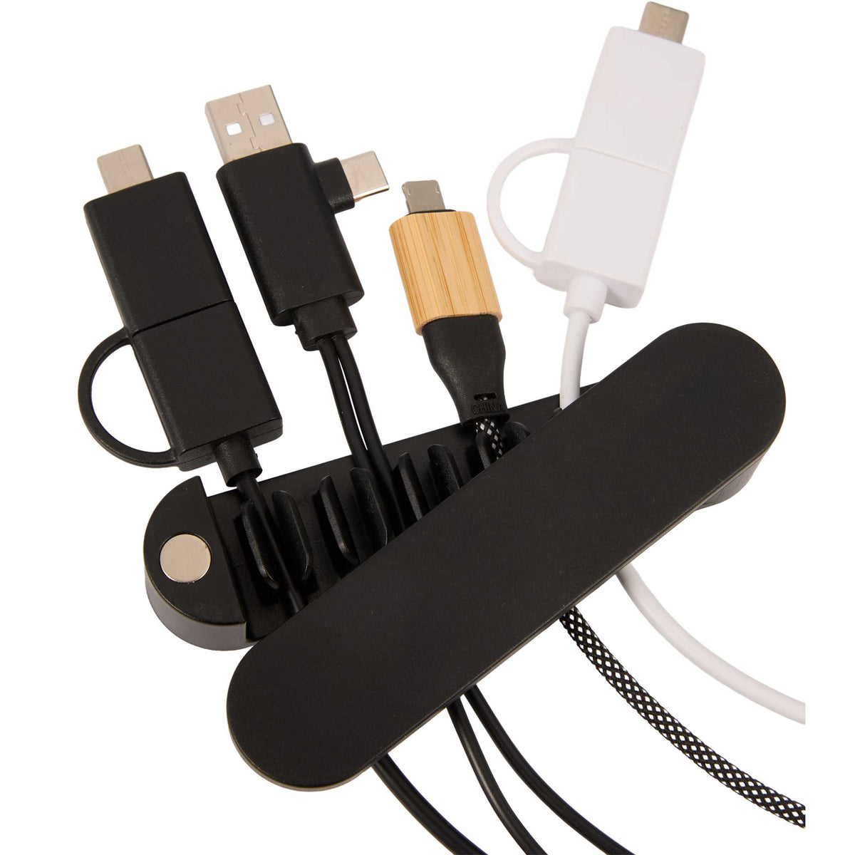 Cable Catch Magnetic Cable Organizer Full Color - Black - Propped