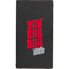 Cable Keeper Slim Power Bank with Built-In USB-C Cable, 4,000 mAh Full Color - Black - Front