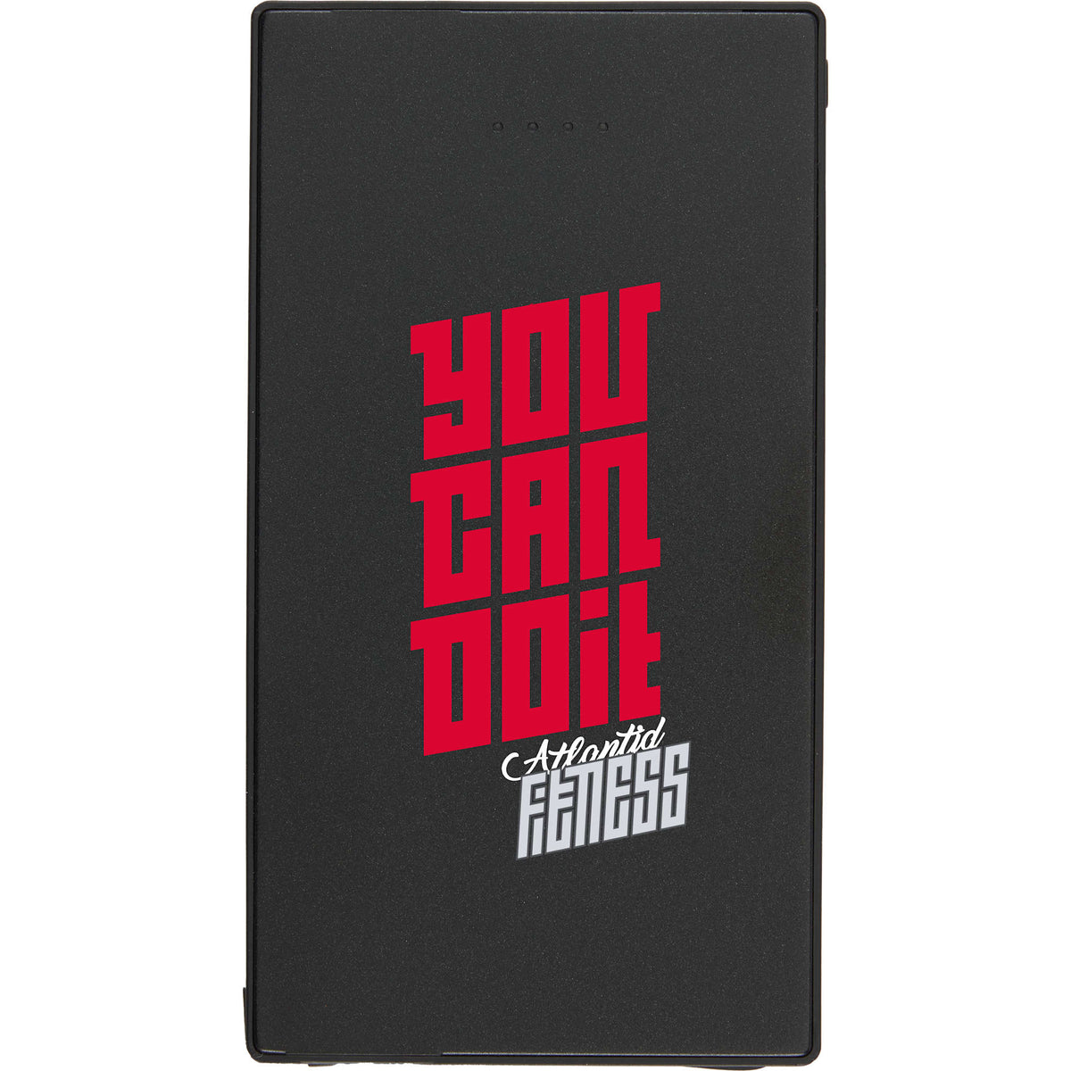 Cable Keeper Slim Power Bank with Built-In USB-C Cable, 4,000 mAh Full Color - Black - Front