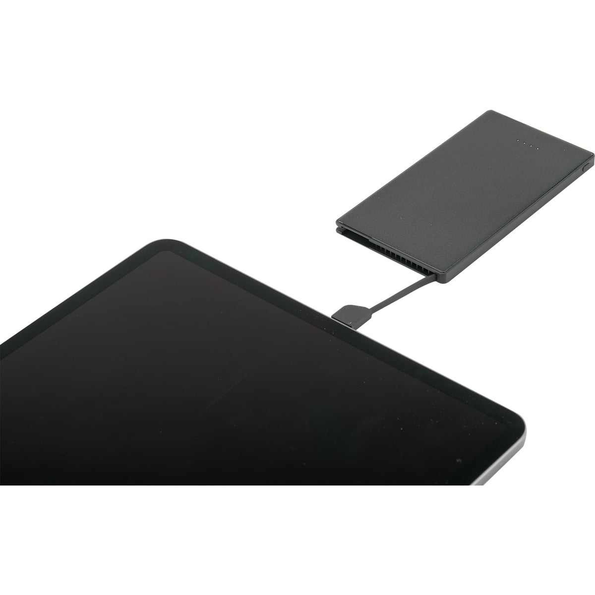 Cable Keeper Slim Power Bank with Built-In USB-C Cable, 4,000 mAh Full Color - Black - Right Angle 2