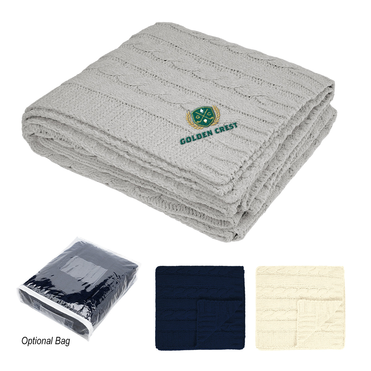 Cable Knit Chenille Blanket in Recycled PET