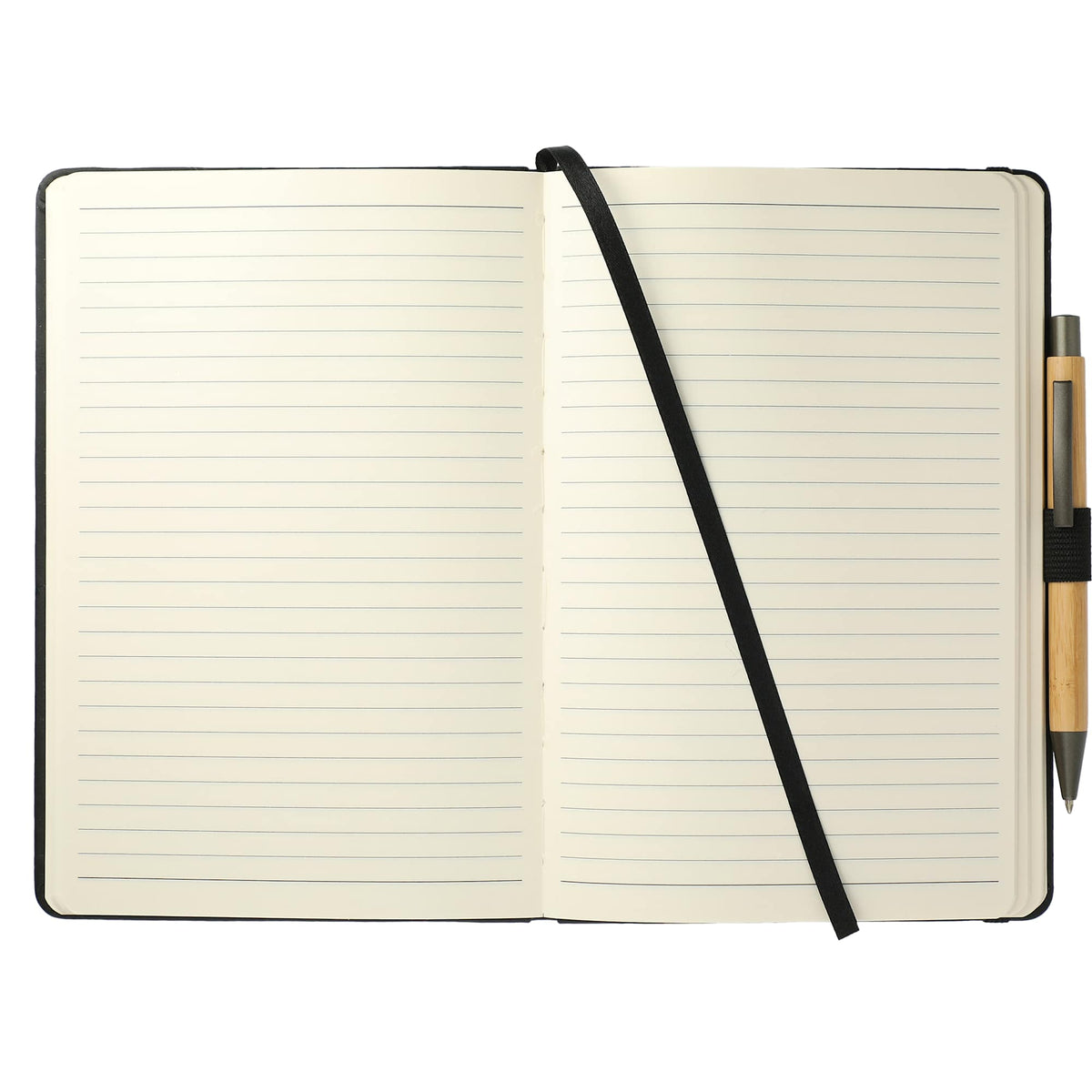 Cactus Leather Bound Journal, 5.5 x 8.5 Inches - Black - Front 2