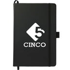 Cactus Leather Bound Journal, 5.5 x 8.5 Inches - Black - Front