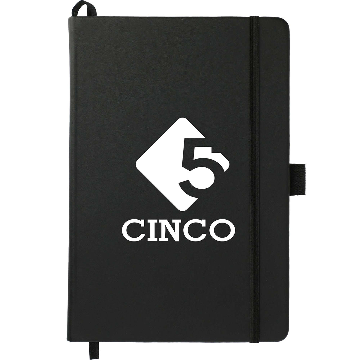 Cactus Leather Bound Journal, 5.5 x 8.5 Inches - Black - Front