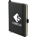 Cactus Leather Bound Journal, 5.5 x 8.5 Inches - Black - Left Angle