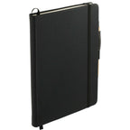 Cactus Leather Journal and Bamboo Gel Pen Set, 5.5 x 8.5 Inches Laser Engraving - Black - Right Angle 2
