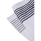 Caddy Golf Towel with Side Stripes, 22 x 44 Inches - Black - Detail