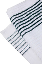 Caddy Golf Towel with Side Stripes, 22 x 44 Inches - Hunter Green - Detail