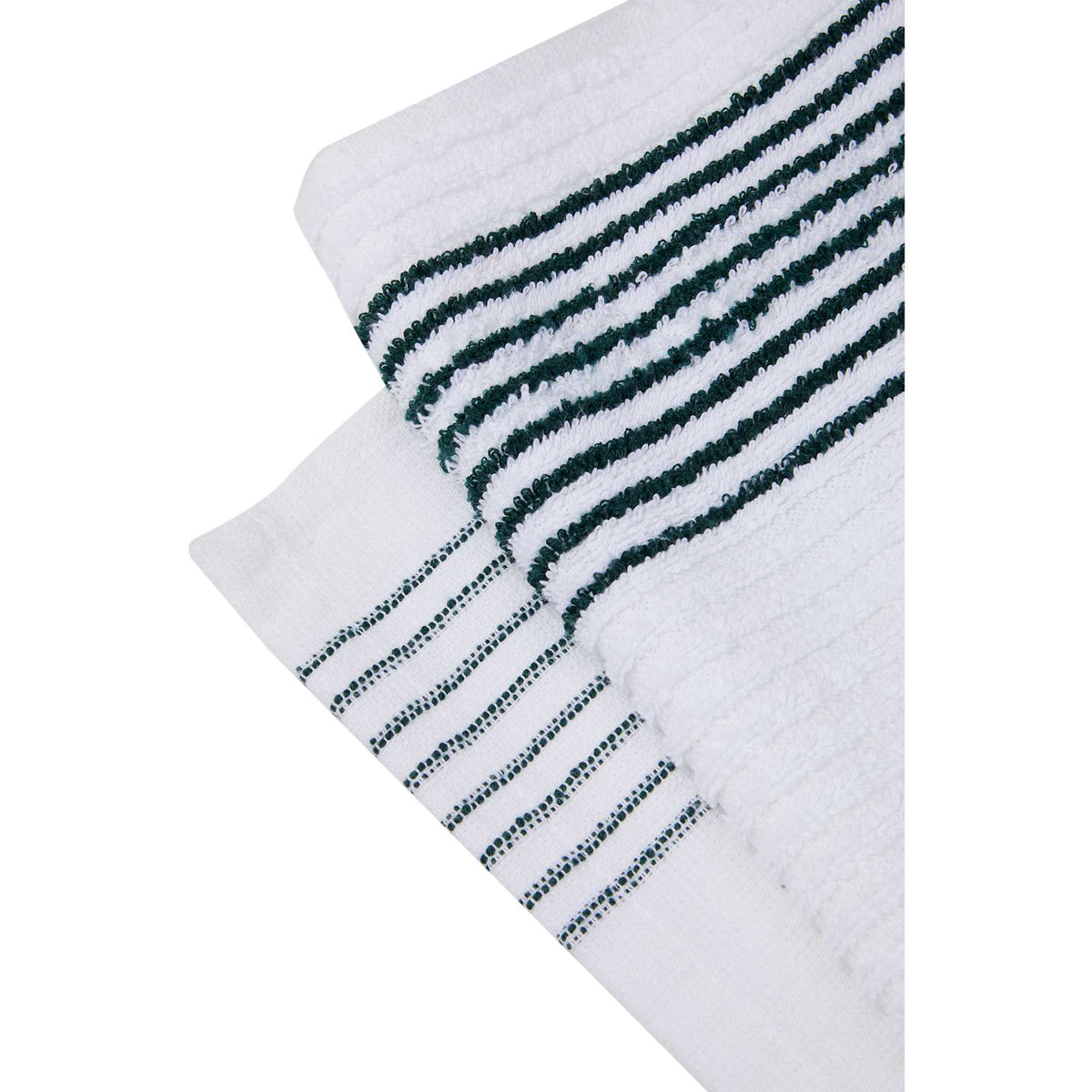 Caddy Golf Towel with Side Stripes, 22 x 44 Inches - Hunter Green - Detail