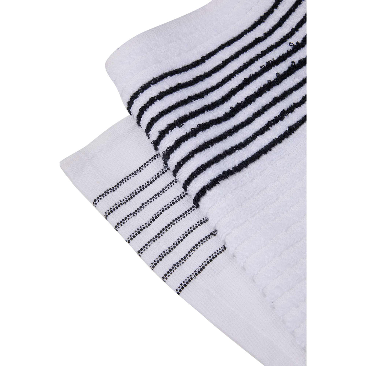 Caddy Golf Towel with Side Stripes, 22 x 44 Inches Transfer - Black - Detail