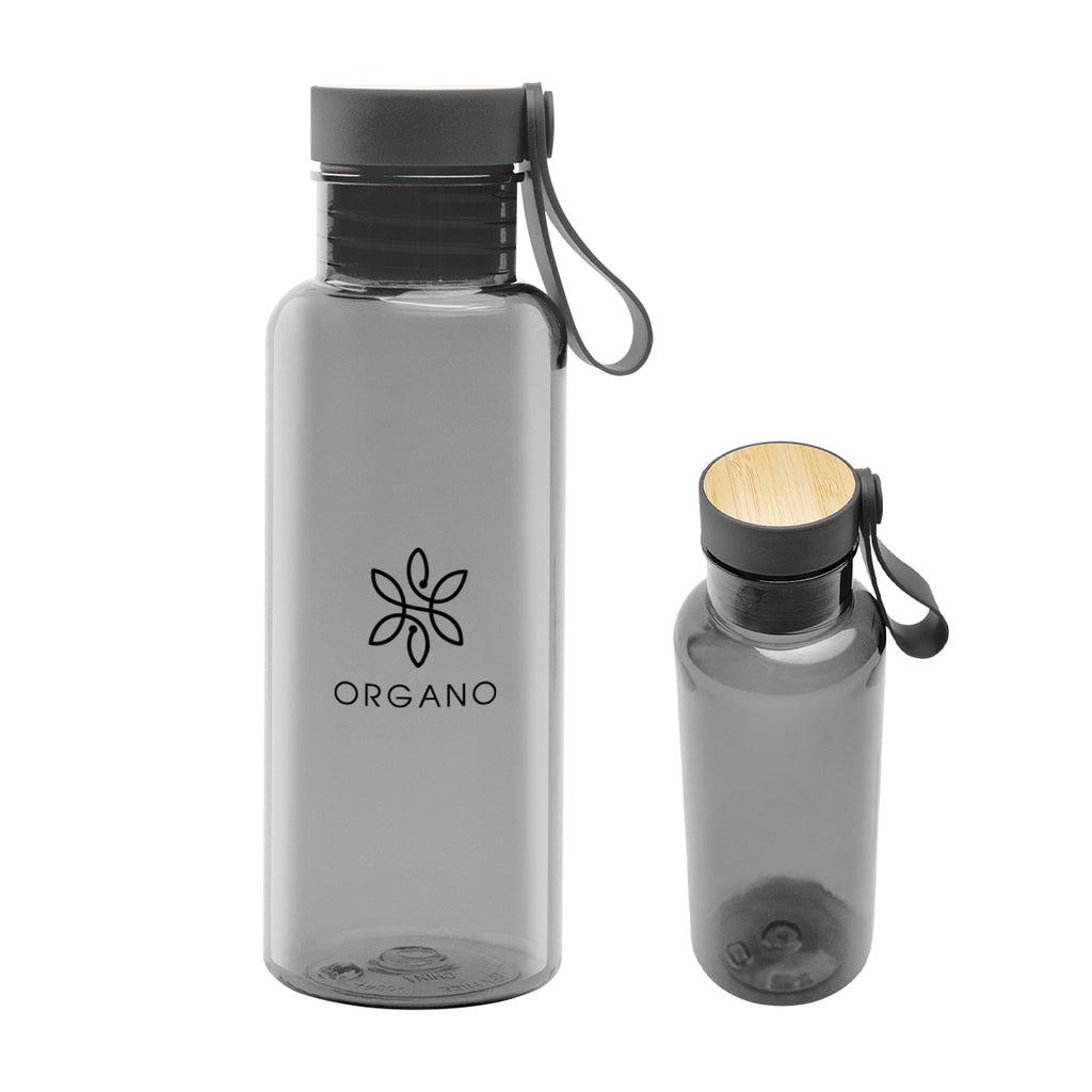 Cade Bottle with Bamboo Lid and Carry Handle, 20 oz - Charcoal - Silk Screen