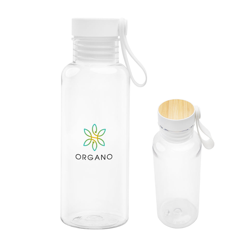 Cade Bottle with Bamboo Lid and Carry Handle, 20 oz - Clear - Colorbrite