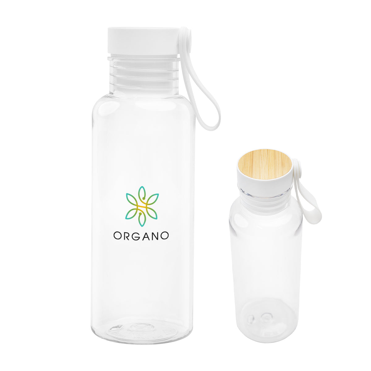 Cade Bottle with Bamboo Lid and Carry Handle, 20 oz - Clear - Colorbrite