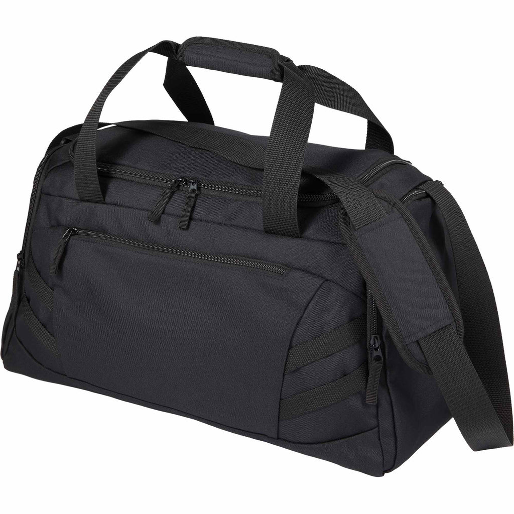 Cadence Duffel Bag with Shoe Compartment, 19.5 Inches Embroidery - Black - Left Angle