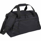 Cadence Duffel Bag with Shoe Compartment, 19.5 Inches Embroidery - Black - Right Angle