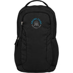 Cadence Laptop Backpack in Recycled Polyester, 15 Inch Transfer - Black - Front