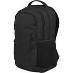 Cadence Laptop Backpack in Recycled Polyester, 15 Inch Transfer - Black - Left Angle