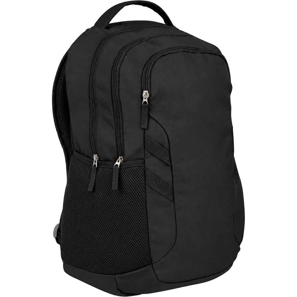Cadence Laptop Backpack in Recycled Polyester, 15 Inch Transfer - Black - Right Angle