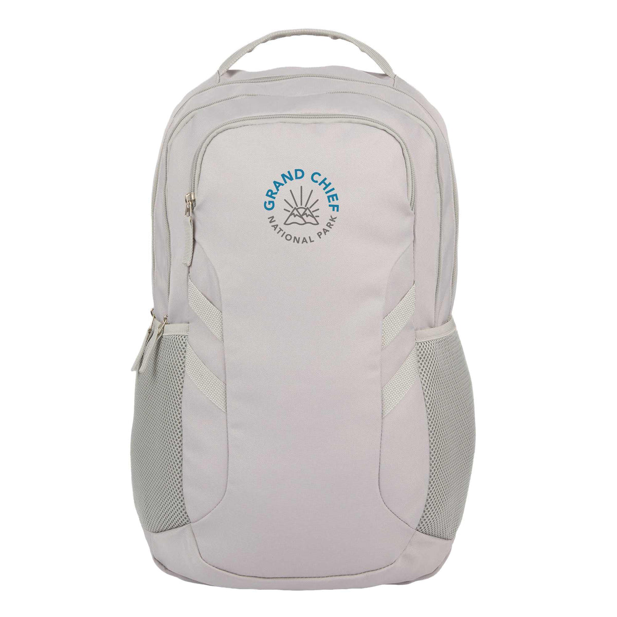 Cadence Laptop Backpack in Recycled Polyester, 15 Inch Transfer - Gray - Front