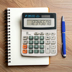Calculator for the Desk - Silver with Black - Lifestyle_Padprint