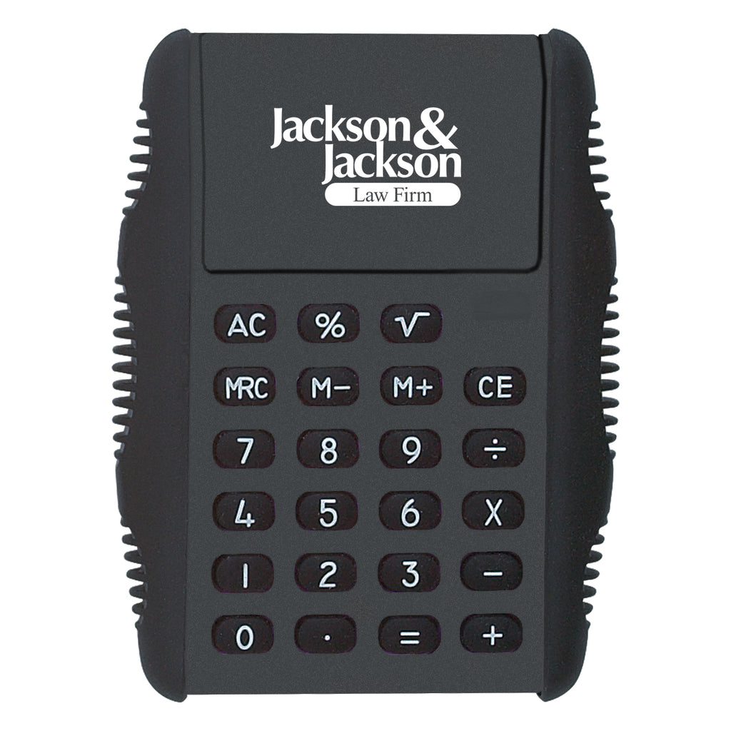 Calculator That Flips - Black - Pad Print