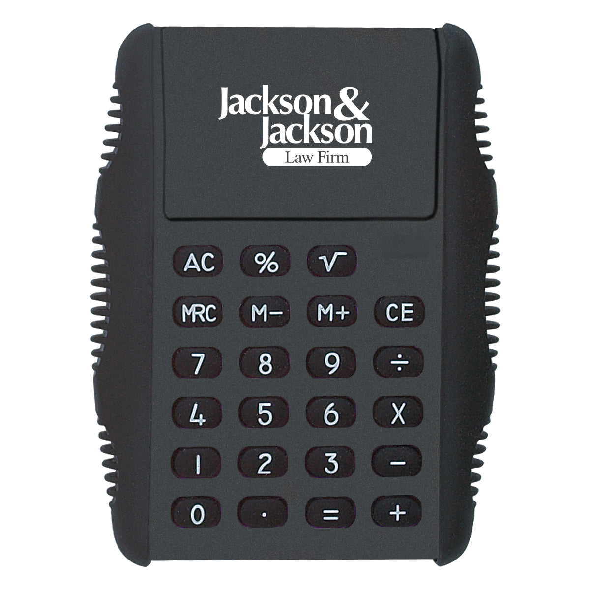 Calculator That Flips - Black - Pad Print