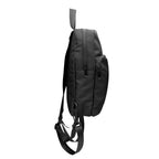 Caleb Convertible Backpack and Sling Bag in Recycled PET Embroidery - Side