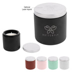 Cali Candle in Clay Cement Laser Engraving